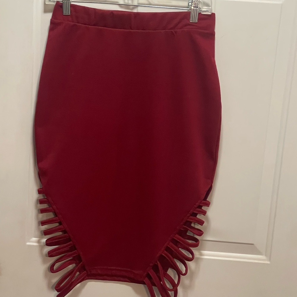 Charlotte Russe | Skirts | Nwt Charlotte Russe Tight Red Cut Out ...